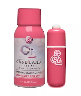 Candiland Sugar Buzz Massage Set- Strawberry Bon Bon