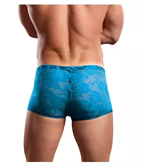 Mini Short Neon Lace Turquoise