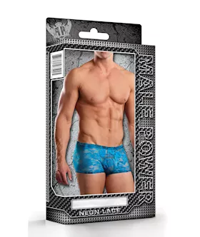 Mini Short Neon Lace Turquoise
