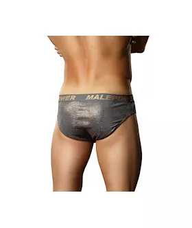 Croc Foil Bikini Grey/gold