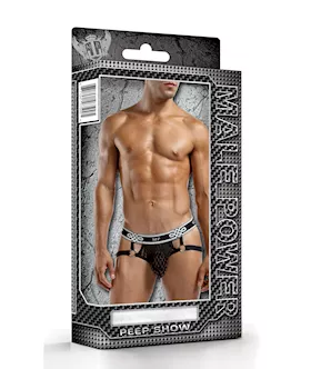 Peep Show Jock Ring Black