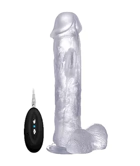 Vibrating Realistic Cock 11 Inch With Scrotum