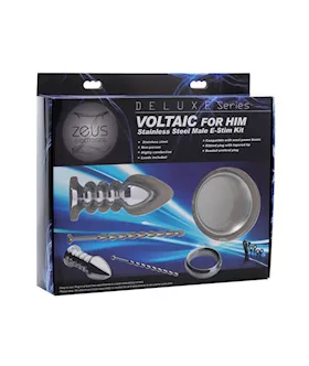 Deluxe Voltaic For Him Stainless Steel E-stim Kit