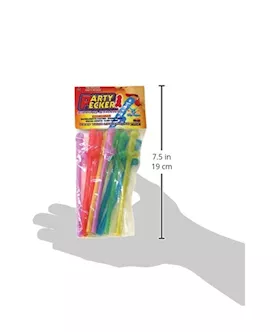 Party Pecker Straws Neon
