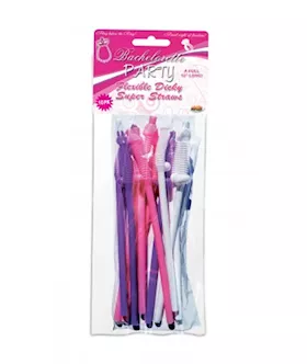 Bachelorette Party Flexy Super Straw -10pcs