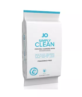 System Jo Wipes Simply Clean Fragrance Free 30 Pack