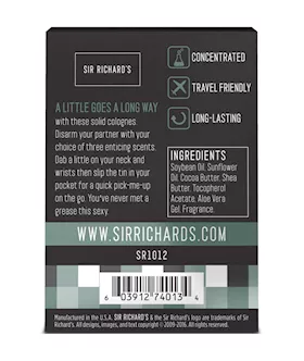 Sir Richards Slick Dicks Guy Grease Pheromone Solid Cologne Vigor Sport