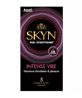 Ansell Skyn Intense Condoms 5 Pack With Vibrating Ring