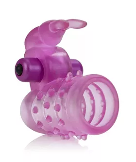 Basic Essentials Stretchy Vibrating Bunny Enhancer