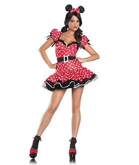 3 Piece Flirty Mouse Costume - M/l