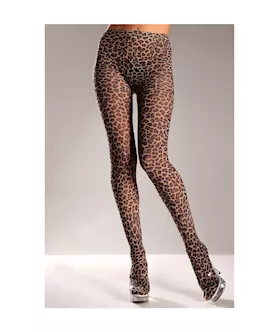 Leopard Print Pantyhose