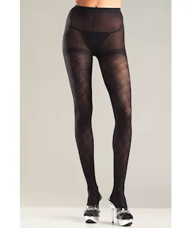 Diamond Patterned Pantyhose