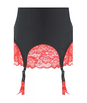 Two Piece Lace Chemise G-string Set With Garter