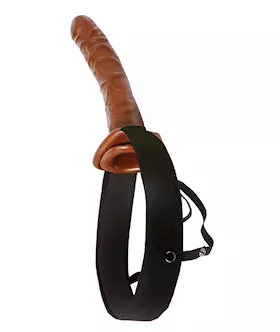 Ff 10 Inch Cholocate Dream Hollow Strap On