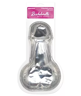 Disposable Pecker Cake Pans 2 Pack