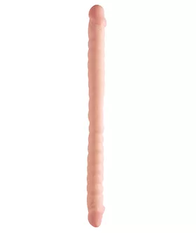 Basix 18 Inch Ribbed Double Dong Fles