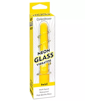Neon Glass Vibrator Yellow