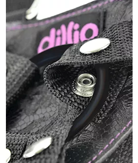 Dillio Purple 6 Inch Strap-on Suspender Harness Set