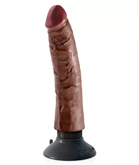 King Cock 7 Inch Vibrating Suction Cup Dildo