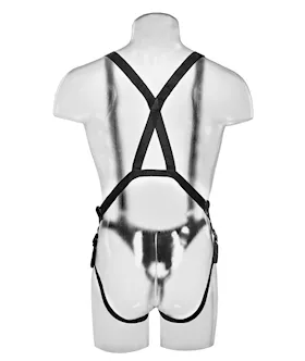 King Cock 10 Inch Hollow Strap-on Suspender System