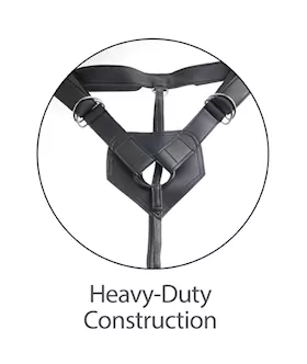 King Cock Strap-on Harness W 7 Inch Two Cocks One Hole