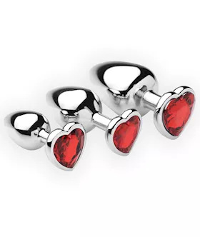 Chrome Hearts 3 Piece Anal Plugs With Gems