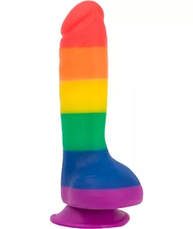 Justin Rainbow 8 Inch Dong With Balls