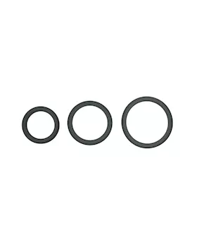 Hombre Snug-fit Silicone Cock Rings Three Pack