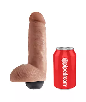 King Cock  8 Inch Squirting Dildo With Balls