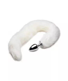 Extra Long Arctic Mink Tail Anal Plug