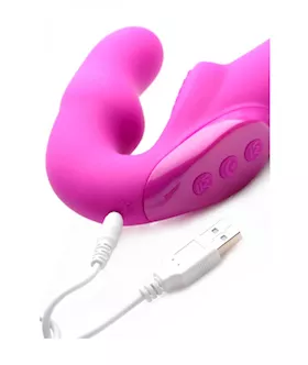 Evoke Rechargeable Vibrating Silicone Strapless Strap-on