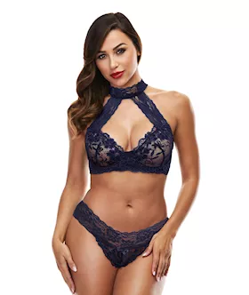 Lace Halter Bikini Set 