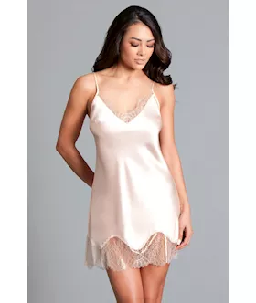 Emily Slip - Satin & Chantilly Lace Slip