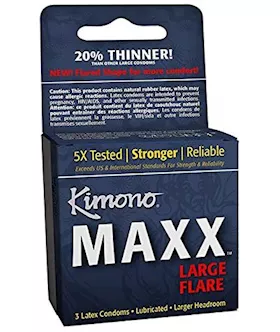 Kimono Maxx Large Flare Condoms 3 Pack