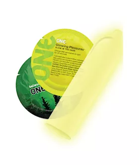 One Glowing Pleasures Condoms 3 Pack