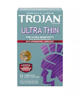 Trojan Ultra Thin Armor (Spermicidal) - 12 Pack