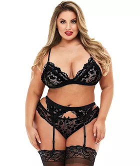 Lace Garter 3 Piece Set