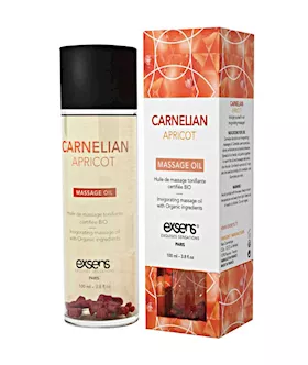 Organic Massage Oil With Stones Carnelian Apricot