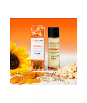 Organic Massage Oil With Stones Carnelian Apricot