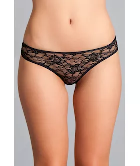 Lace And Strap Floral Panty - L