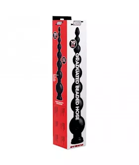 Hosed 19 Inch Graduated Bead Anal Snake