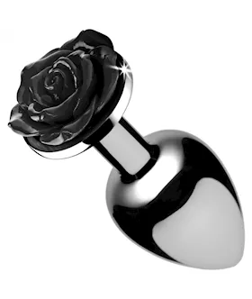 Black Rose Butt Plug - Small
