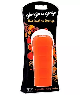 Glo-glo A Go-go Radioactive Orange Cyberskin Pussy Stroker