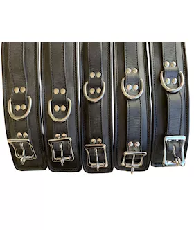 Bound X 5 Piece Heavy Duty Padded Leather Cuff And Collar Set