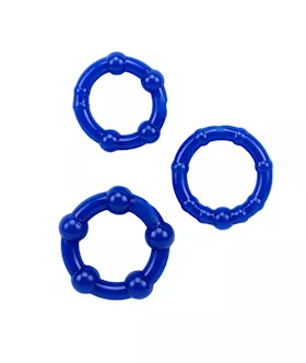 Beaded Cock Ring Set - 3 Pack