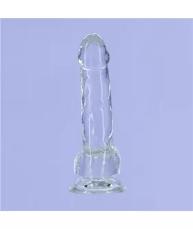 Crystal Addiction Dildo With Balls - 7 Inch