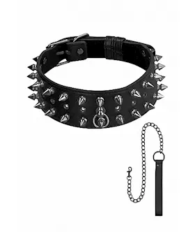 Ouch! Skulls And Bones - Neck Chain With Spikes