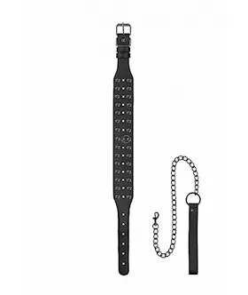 Ouch! Skulls And Bones - Neck Chain With Spikes