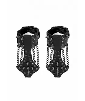 Ouch! Skulls And Bones - Handcuffs With Spikes & Chains 