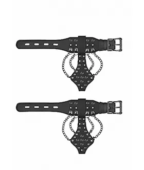 Ouch! Skulls And Bones - Handcuffs With Spikes & Chains 